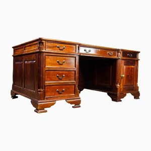 Retro Antique Style Mahogany Double Desk