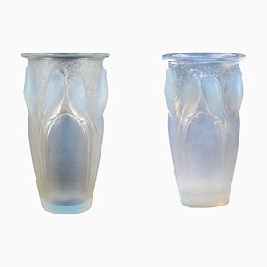 Ceylon Opalescent Vases by René Lalique, Set of 2