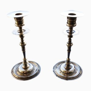 Antique Candlesticks from Frage, Warsaw, Late 19th Century, Set of 2