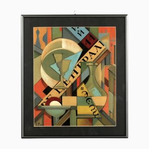 Russian Avant-Garde Style Central Cafe Composition
