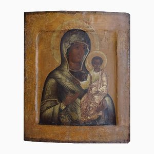 Ancient Icon of the Mother of God Smolenskaya, Russia, 17th Century