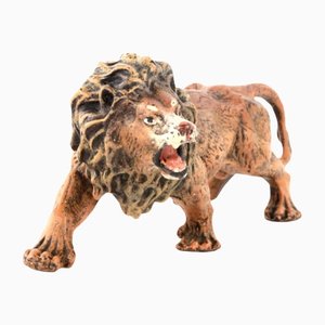 Miniature Lion in Bronze from Bergman Factories, Vienna