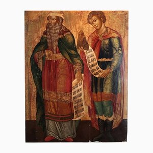 Profetas Zacarías y Daniel, siglo XVII, madera y yeso