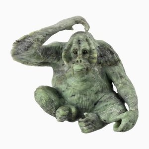 Faberge Style Stone-Cut Miniature Orangutan