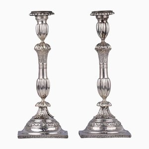 Bougeoirs en Argent, Russie, 19ème Siècle, Set de 2