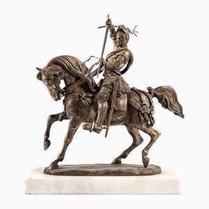 Bronzefigur eines Ritterritters Herzog von Savoyen von Carlo Marochetti