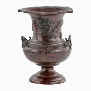 Jarrón chino de bronce, siglo XIX