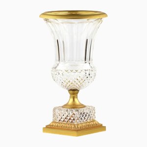 Gilded Bronze Crystal Vase
