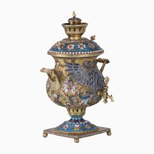 Samovar miniatura plateado de Vasily Konovalenko