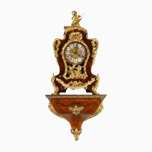 Rococo Style Wall Clock with Console, 19th Century