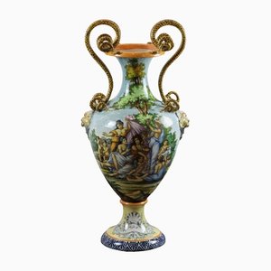 Vase Majolica avec Serpents