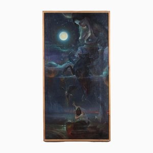 I Maikov, Mirror of the Moon, 1993, Huile sur Toile, Encadrée