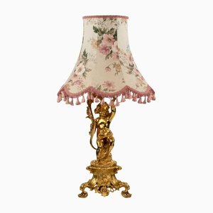 Lampe Néo-Rococo en Bronze Doré