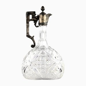 Decanter per liquori in cristallo e argento, Russia