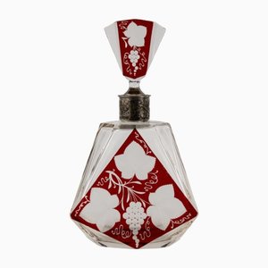 Laminated Glass with Silver Liqueur Decanter from Khlebnikov Firm