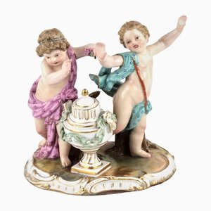 Figurine Putti en Porcelaine de Meissen, 19ème Siècle