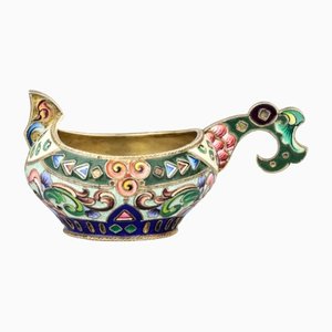 Russian Kovch with Enamels, 1900s