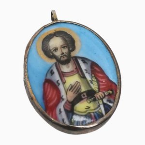 Icono de San Alexander Nevsky, Rusia, siglo XIX-XX