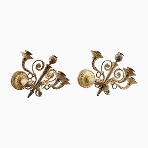 Applique in stile Impero in bronzo, set di 2