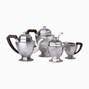 Art Deco Style Silver Tea and Coffee Set, Set of 4