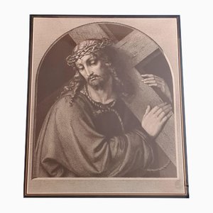 The Saviour Carrying the Cross, 19th Century, Engraving, Framed