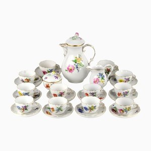 20th Century Coffee Flower Service for 12 Persons from Meissen