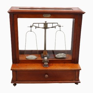 Antique Pharmacist Scales in the Showcase