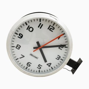 Double-Sided Station Clock with Lighting