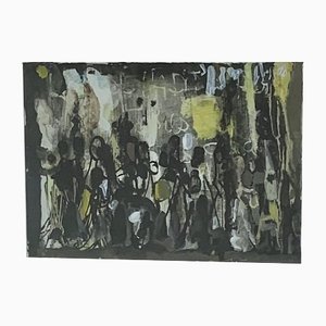Olga Reiwald, Abstrakte Komposition, 1950, Aquarell