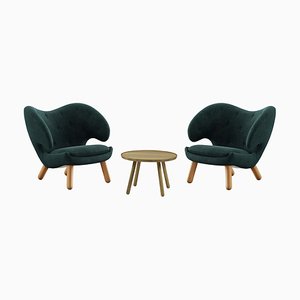 Table et Chaises Pelican par Finn Juhl pour Design M