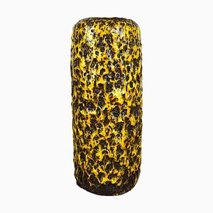 Yellow Fat Lava Multi-Color Vase from Scheurich Wgp, 1970s