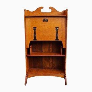 Vintage Arts and Crafts Students Bookcase and Writing Desk in Oak