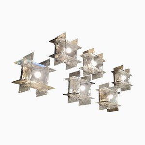 Murano Glass Ceiling Lamp from Nason, Set of 2