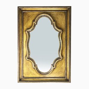 Vintage Lacquered Wood Mirror