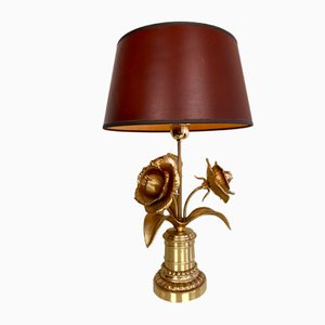 Lampe de Bureau Regency en Laiton Doré par Maison Jansen, France