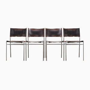 Minimalist SE06 Dining Chairs by Martin Visser for 't Spectrum, 1967, Set of 4