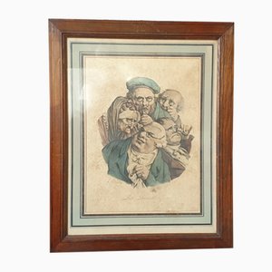 Louis Léopold Boilly, Les Lunettes, 19th Century, Lithograph, Framed