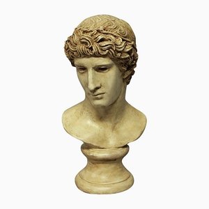 Head of Roman Youth, 1960s, Painted Plaster Sculpture