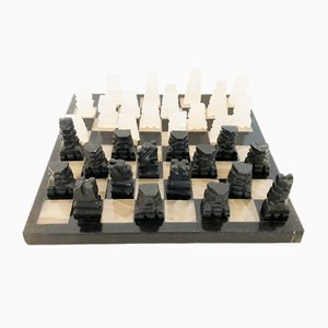 Vintage Alabaster Chessboard, 1950s