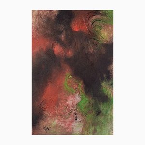 Composición abstracta, finales del siglo XX, óleo sobre lienzo