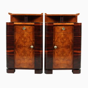 Art Deco Bedsides Cabinets, Set of 2
