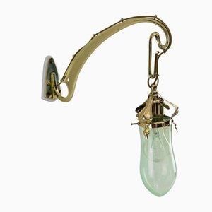 Wall Lamp with Original Opaline Glass Shade from Jugendstil, Vienna, 1908