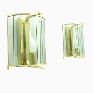 Brass Wall Lamps, 1960s, Set of 2