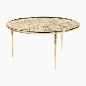Heron Round Side Table with Metal Top by Luca Erba for Hessentia