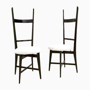 Mid-Century Italian Beech Chiavarine Chairs in the Style of Parisi, Set of 2