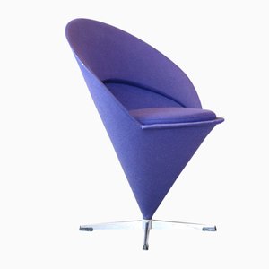 Vintage Mid-Century Easy Cone Chair by Verner Panton for Plus-Linje, 1960s