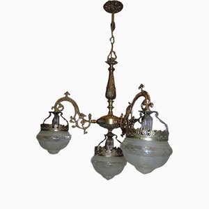 Lampadario vintage in ottone