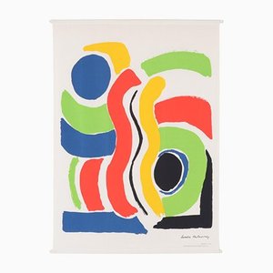 Jacques Damase Nach Sonia Delaunay, Abstrakte Komposition, 1992, Druck auf Leinwand