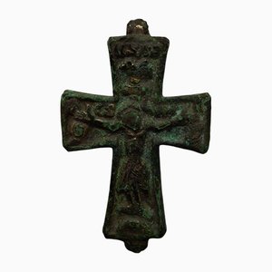 Cruz-Encolpion ruso antiguo con reliquias