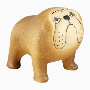 Bull Dog aus glasierter Keramik von Lisa Larson für K-Studion & Gustavsberg